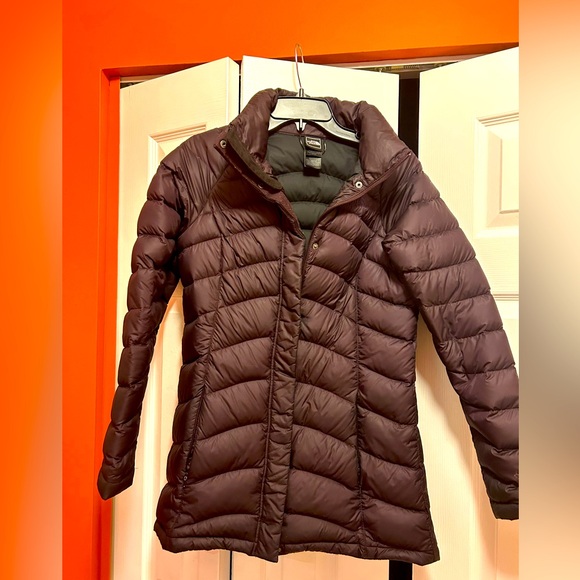 The North Face eggplant-colored down parka - women’s size small